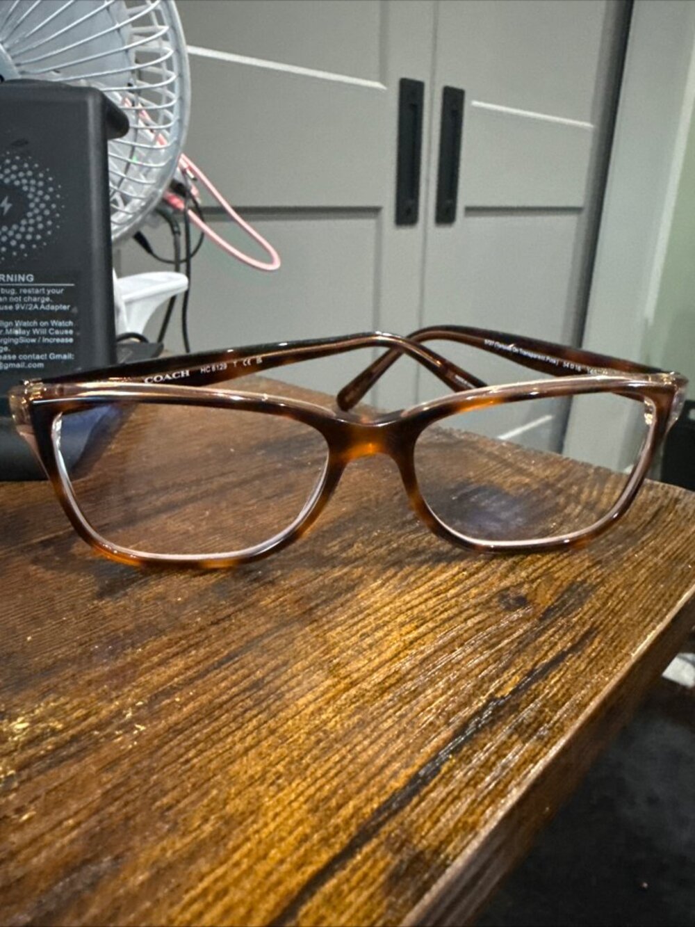 Coach HC6129 5727 Eyeglasses (Tortoise on Pink)  Rectangular Frame 54-16-140